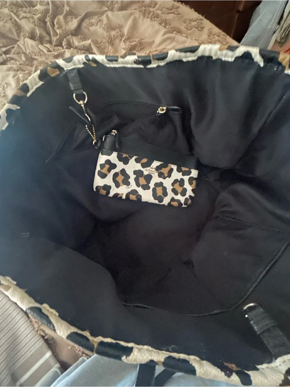 Coach tote with wallet